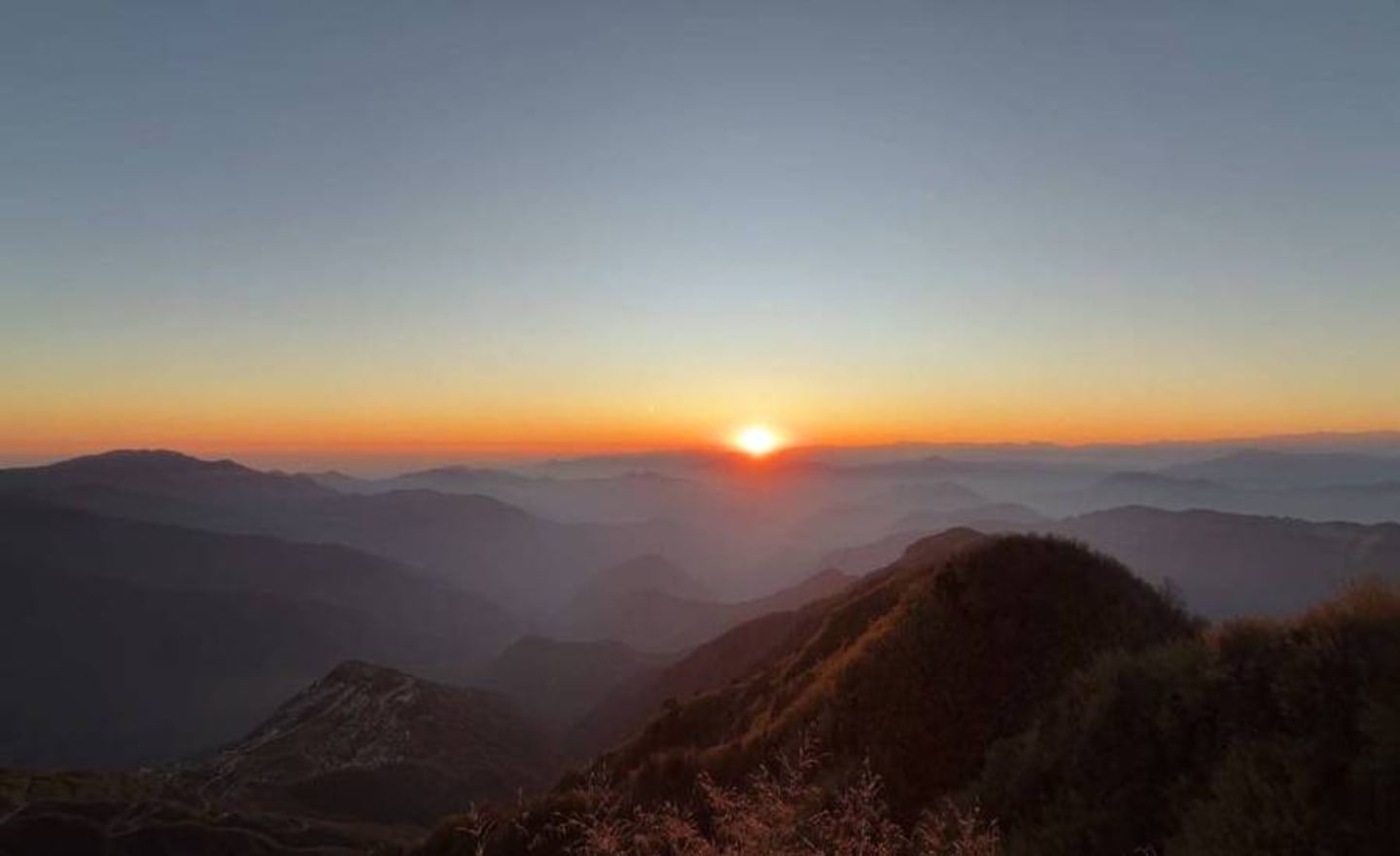 Sunrise over mountains